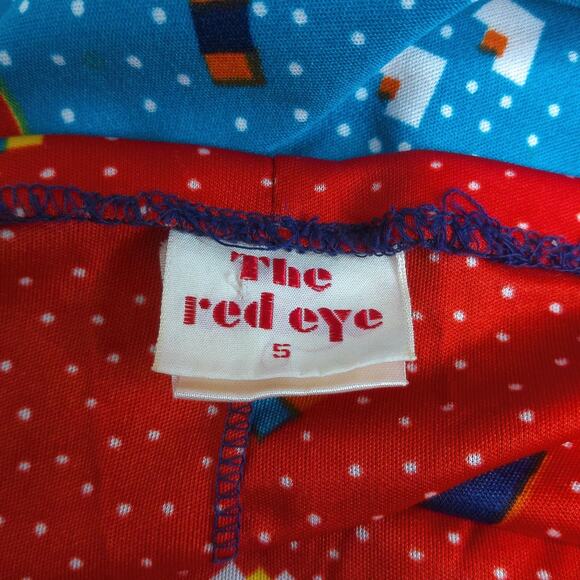 The Red Eye Spaghetti Strap Halter Colorful Patchwork Maxi Sundress Size 5 - Picture 4 of 12